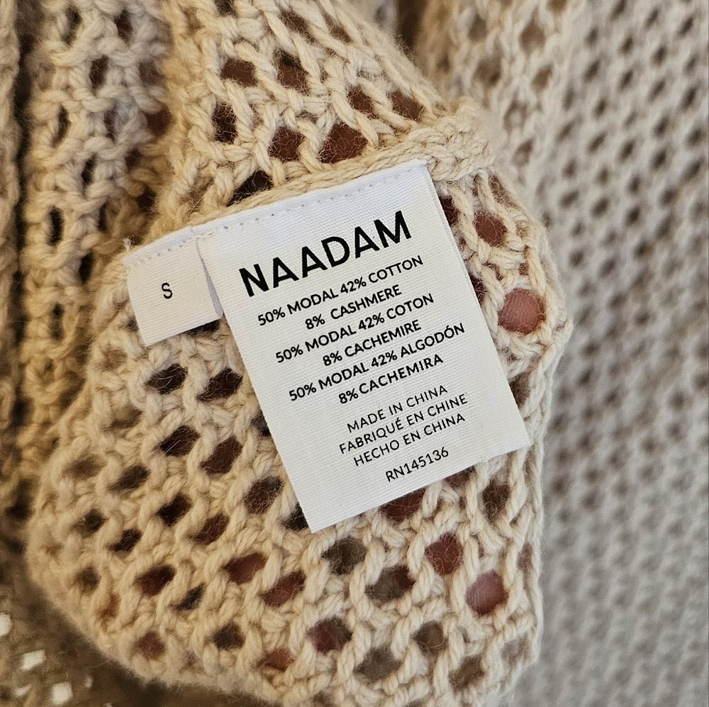Naadam Textured Crochet Maxi Dress Size Small - Picture 9 of 9